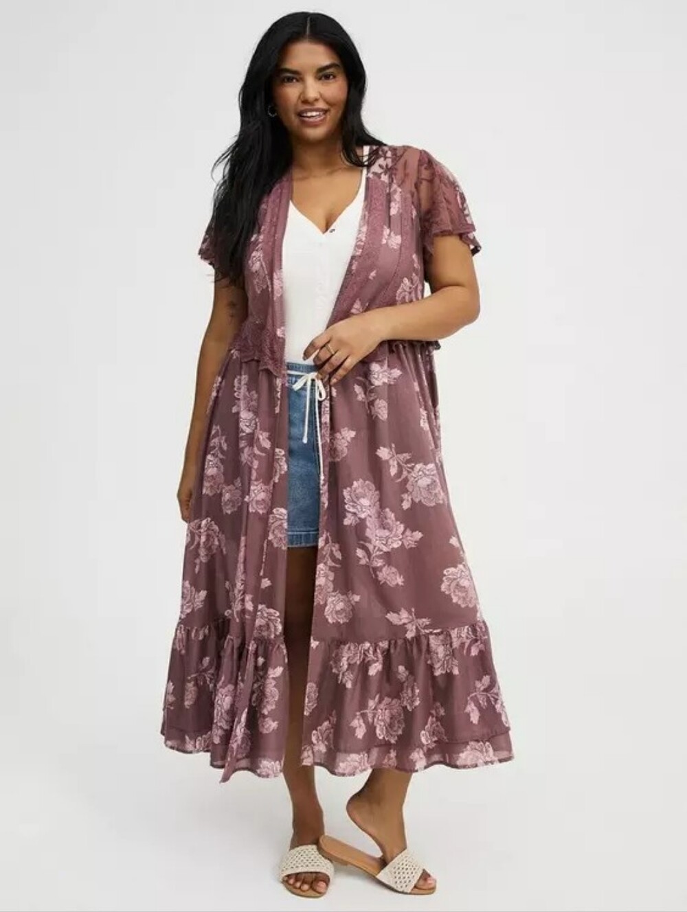 Torrid Gauze Maxi Kimono Size 10 (00)